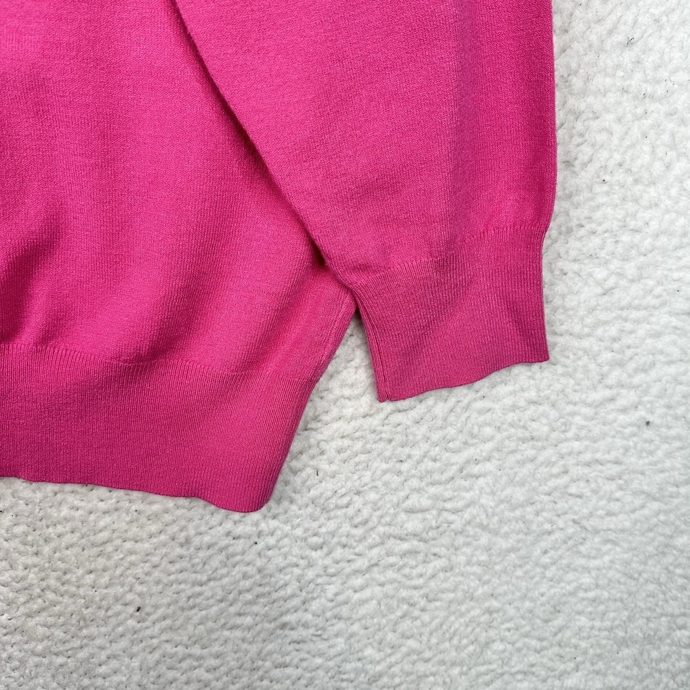 Torrid Hot Pink Lightweight Sweater Long Raglan Sleeve Soft‎ Knit Valentine - Picture 4 of 10